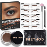 iMethod Eyebrow Stamp Kit contents in pouch simplify quick brow setup