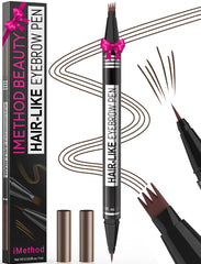 iMethod Microblading Eyebrow Pen 4-fork tip close-up for natural hair-like brow strokes.