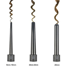 iMissiu Tourmaline 3in1 wand set barrel-1 closeup promotes smooth frizz-free curls