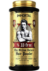 Immortal NYC One Million Dollars powder jar showing natural all-day hold and clean finish