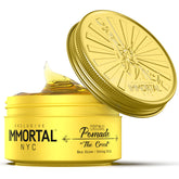 Immortal NYC Creed pomade jar offers strong hold for precise, long-lasting styles.