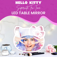 Impressions Vanity Hello Kitty bow detail highlights stylish vanity design.