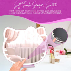Impressions Vanity mirror tilt stand adjustable for comfortable viewing angles.