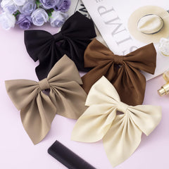 Incinkod hair bows dark brown bow clip pairs with warm tones for daily charm.