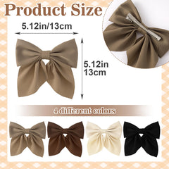 Incinkod hair bows white bow clip adds a fresh, clean touch to any outfit.