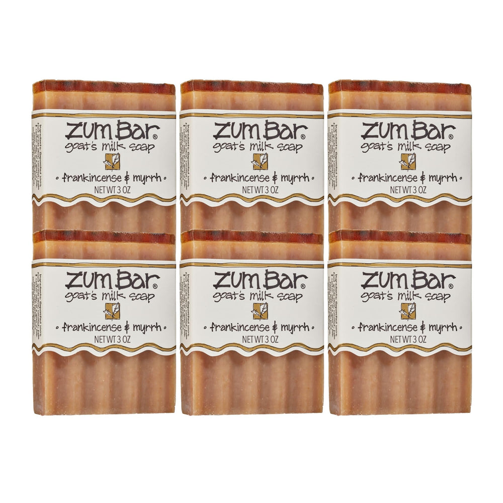 Indigo Wild goats milk soap bar frankincense myrrh closeup for calming spa-like lather
