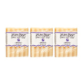 Indigo Wild Zum Goat Milk Soap Bar Almond packaging in a 3-pack display for everyday use.