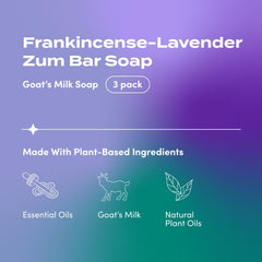 Indigo Wild Zum Goat Milk Soap Ingredients oil blend highlights natural cleansing oils.