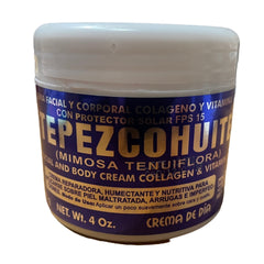 Indio Papago Collagen Vitamin E Day Cream application showing quick absorption and radiant skin.
