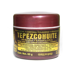 Indio Papago night cream tepezcohuite jar for hydrating dry skin.