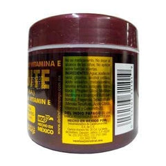 Indio Papago tepezcohuite ingredients label close-up highlighting natural botanicals.