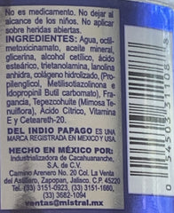 Indio Papago Tepezcohuite white cream packaging shot.