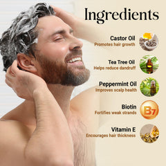 INFINA ESSENTIALS Batana Oil Shampoo ingredients highlight Batana Oil and Biotin for nourishment