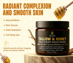 Texture close-up reveals creamy, fast-absorbing formula ideal for daily moisture
