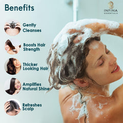 INFINA ESSENTIALS peppermint-cooling graphic suggesting wakeful morning routine