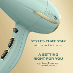 InfinitiPRO by Conair concentrator attachment ready for precise, sleek styling.