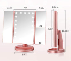 Infitrans trifold mirror showing 1x 2x 3x magnification for precise grooming