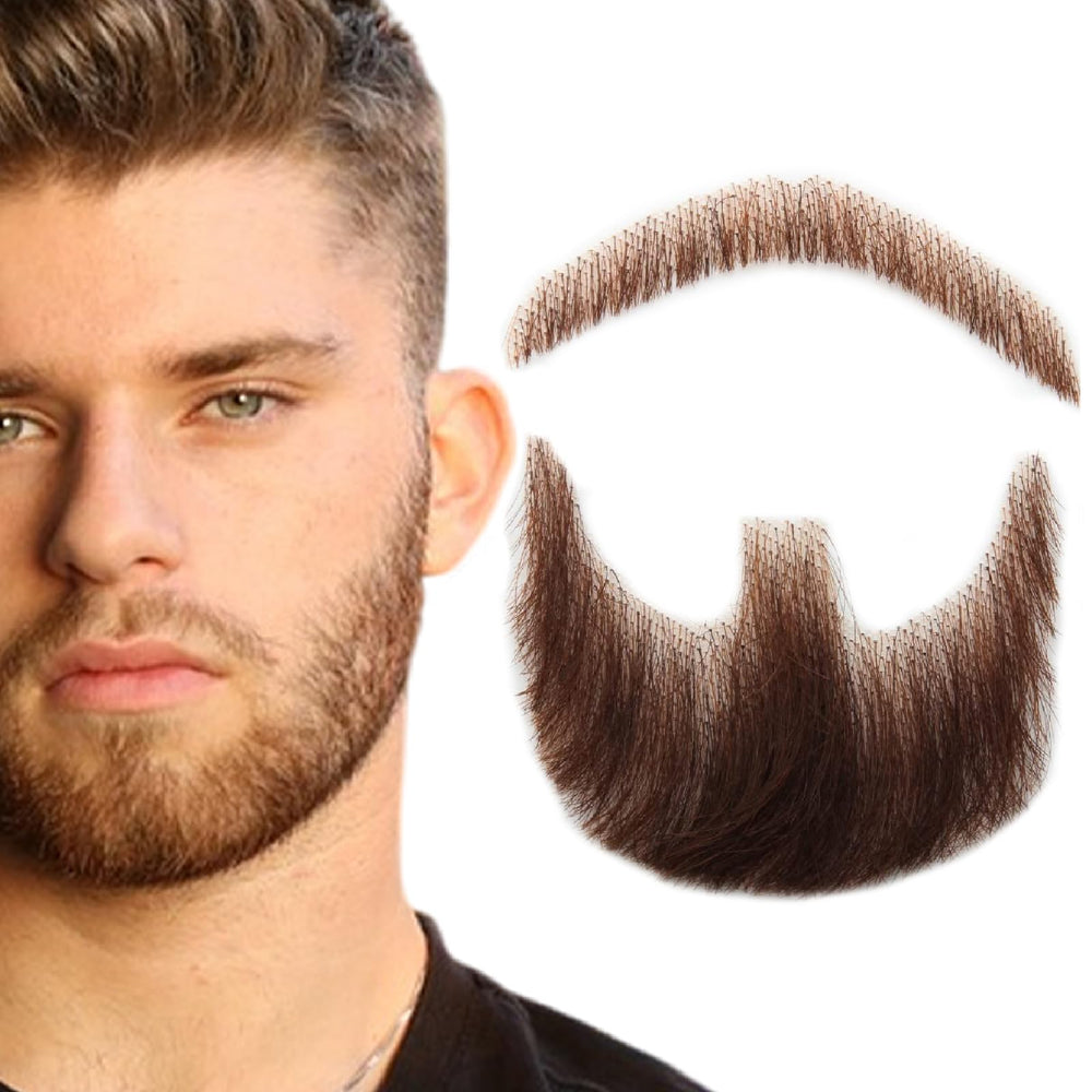 INFTOYCO fake beard lace mesh close-up highlights realistic texture for makeup and costumes