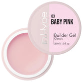 IN.HYPE Baby Pink#3 gel application close-up enables precise sculpting