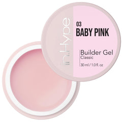 IN.HYPE Baby Pink#3 gel application close-up enables precise sculpting