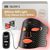INIA Red Light Therapy Mask front view shows four LED modes for customizable skincare