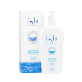 Inis the Energy of the Sea lotion bottle closeup showing rich hydration for daily softness