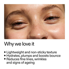 The INKEY List Collagen Peptide Serum being applied to skin for firmer texture