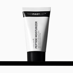 The INKEY List Peptide Moisturizer jar closeup for daily hydration on dry skin.