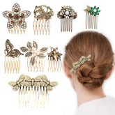 INLAZTIM vintage hair side comb butterfly gold adds subtle elegance for weddings.