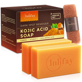 Inlifay Turmeric Kojic Soap packaging shown for daily cleansing readiness.