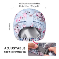 INNELO Luxury Shower Cap waterproof TPU layer blocks humidity for dryness