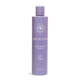 INNERSENSE Bright Balance Purple Toning Hairbath bottle shows color-safe formula neutralizing brass.