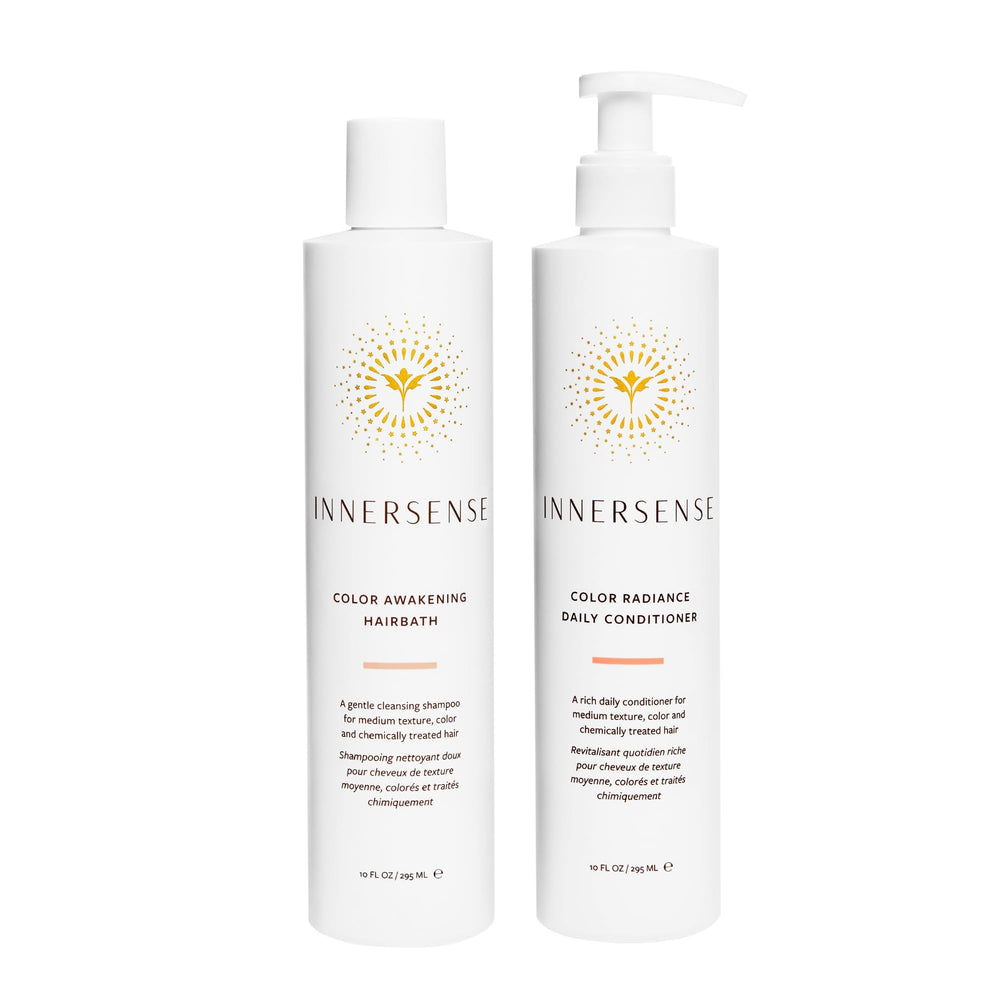 INNERSENSE Color Awakening Hairbath bottle preserves color-treated hair shine