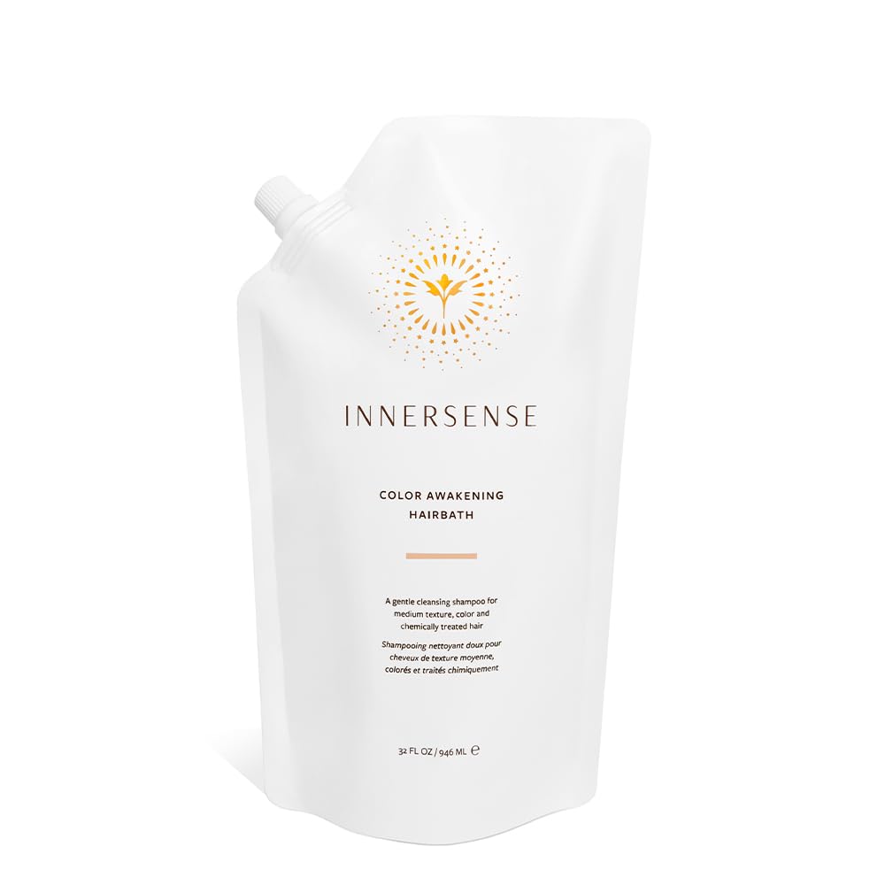 INNERSENSE Color Awakening Hairbath pump bottle showing convenient color care during cleansing.