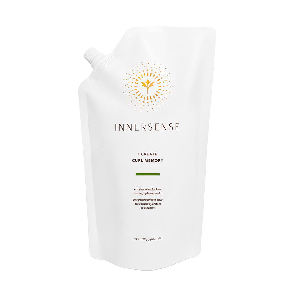 INNERSENSE I Create Curl Memory Gel refill bottle front view highlights flexible hold