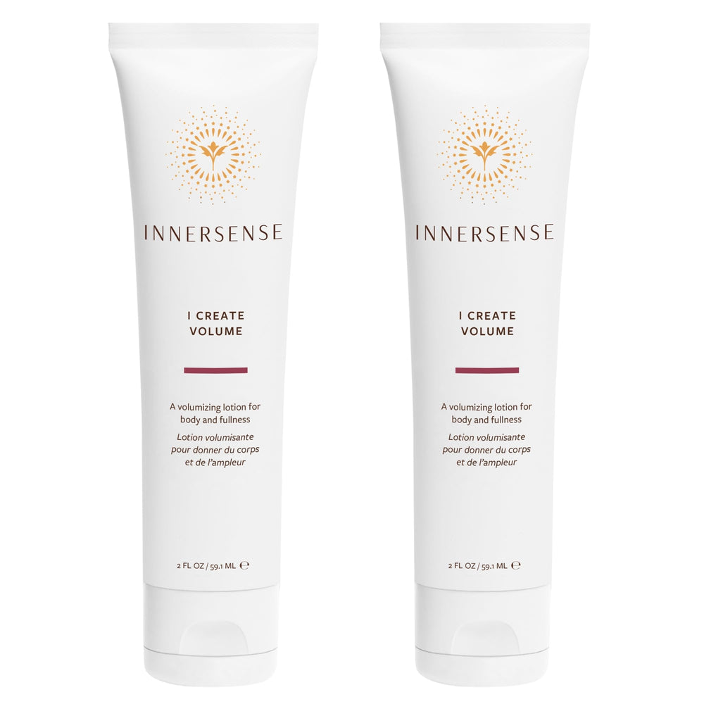 INNERSENSE I Create Volume lotion bottle for fuller hair and shine.