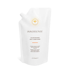 INNERSENSE Color Radiance Daily Conditioner bottle highlights color-safe moisture and frizz control.
