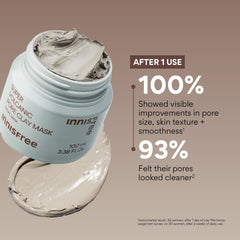 Innisfree AHA exfoliation clusters detail on mask surface