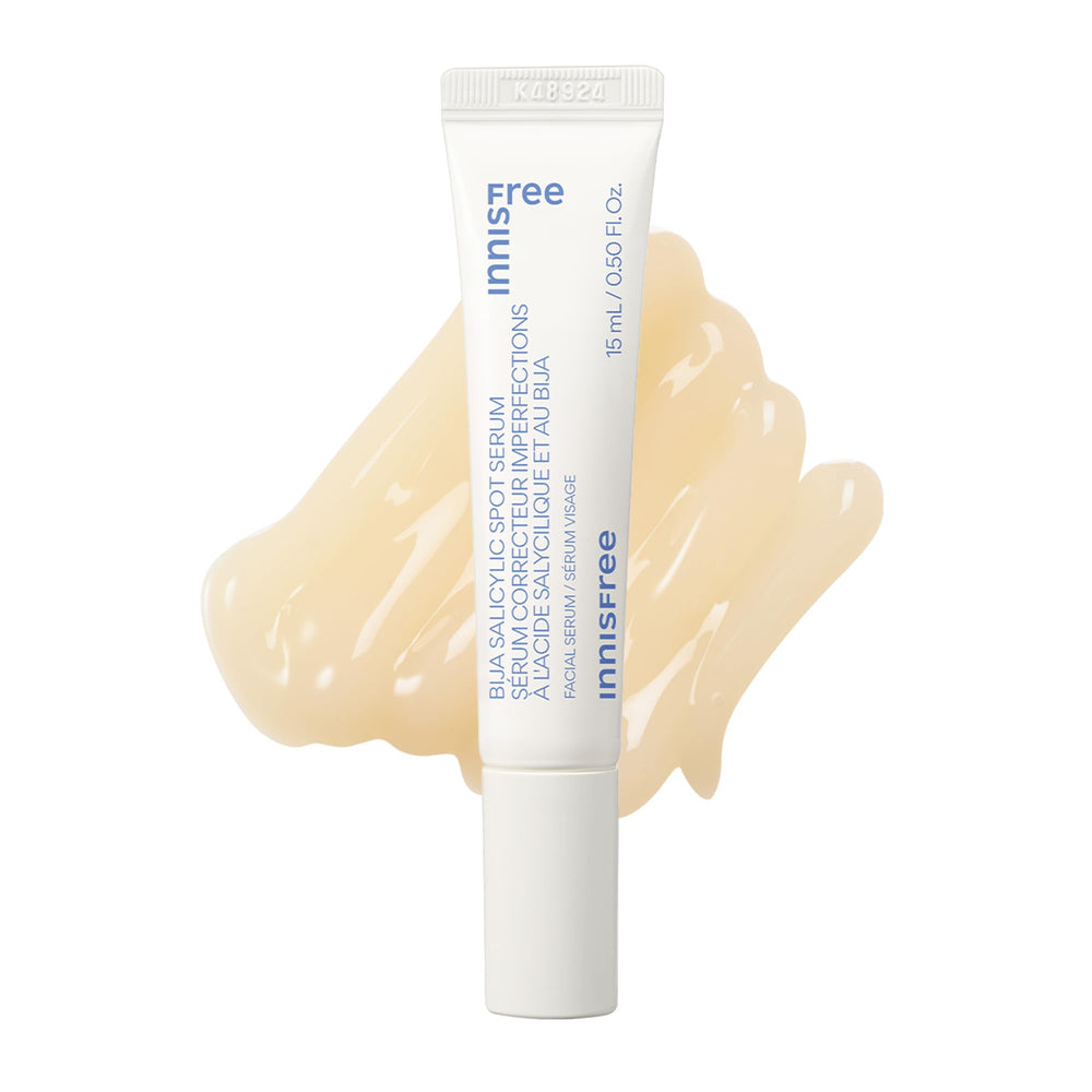 Innisfree Bija Spot Serum bottle with cooling gel texture for targeted care