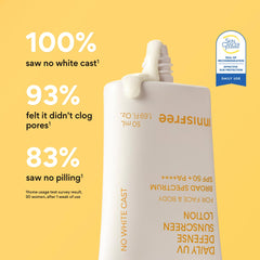 innisfree Daily UV Defense sunscreen invisible finish demonstrated with no white cast