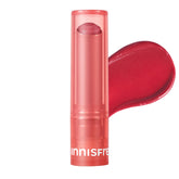 innisfree Dewy Tint Lip Balm Rose Brick swatch for natural, buildable glow