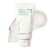 Innisfree Green Tea Amino Acid Cleansing Foam bottle front for hydrating daily cleansing.