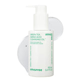 Innisfree Green Tea Amino Acid Cleansing Oil bottle pump for gentle makeup removal
