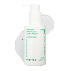 Innisfree Green Tea Amino Acid Cleansing Oil bottle pump for gentle makeup removal