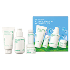 Innisfree Green Tea Amino Acid Cleansing Foam bottle delivers a gentle cleansing lather.