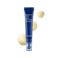 Innisfree Green Tea PDRN Bounce Booster Eye & Lip Serum bottle for targeted eye care.
