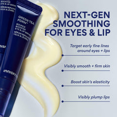 Innisfree Green Tea PDRN Bounce Booster Serum pump for easy application around eyes.
