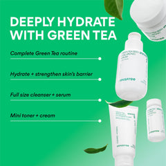 Innisfree Green Tea Seed Hyaluronic Serum dropper delivering a hydrating skin boost.