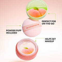 Innisfree No Sebum Powder soft-matte texture close-up for seamless finish.