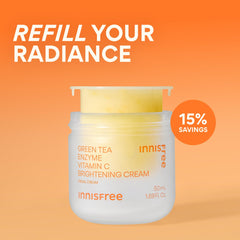 Innisfree refill pod packaging supports easy, waste-reducing skincare.